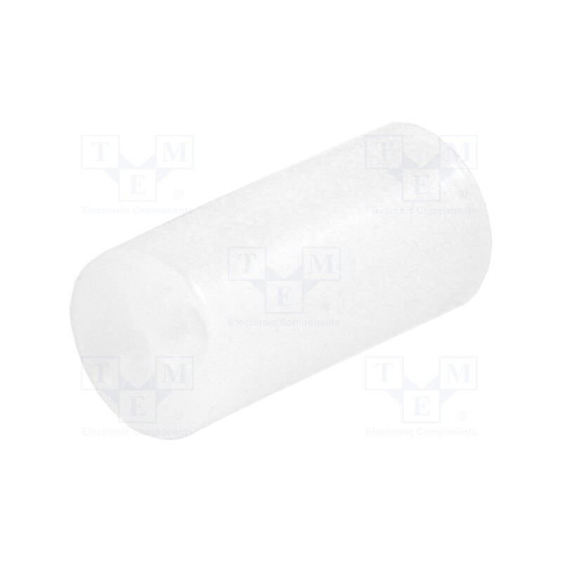 100 pcs : FIX-LED-10 - Spacer sleeve, LED, Øout: 5mm, ØLED: 5mm, L: 10mm, natural, UL94V-2