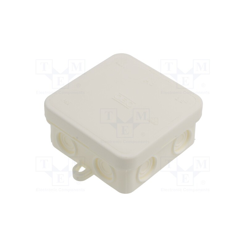 10 pcs : A 8 HF RW - Enclosure: junction box, X: 75mm, Y: 75mm, Z: 36mm, polyetylene, IP55