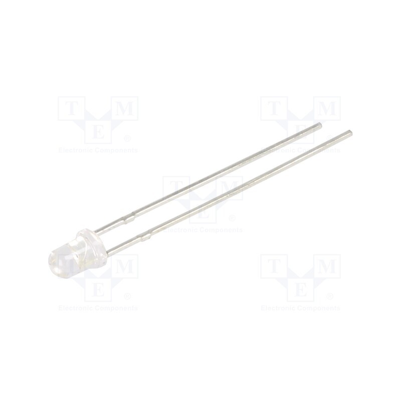 10 pcs : INL-3AY30 - LED, 3mm, yellow, 270÷460mcd, 30°, Front: convex, 1.6÷2.6V, 65mW
