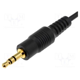 10 pcs : - Cable, gold-plated, Jack 3.5mm 3pin plug,wires, 0.8m, black