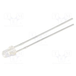 10 pcs : INL-3AR30 - LED, 3mm, red, 460÷780mcd, 30°, Front: convex, 1.6÷2.6V, 65mW