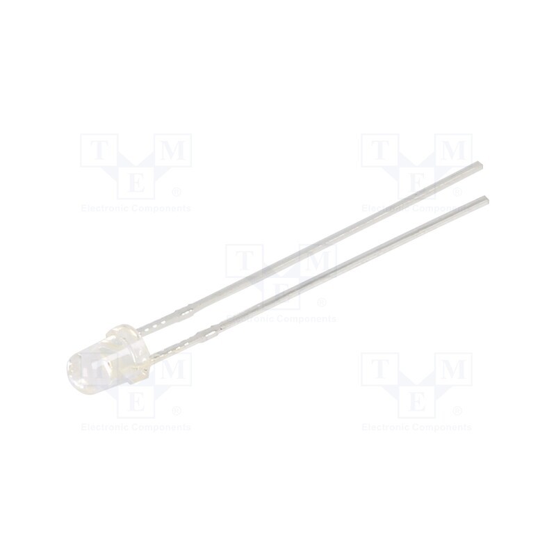 10 pcs : INL-3AR30 - LED, 3mm, red, 460÷780mcd, 30°, Front: convex, 1.6÷2.6V, 65mW