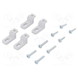 10 set : P33070200 -AS - Clip, ABS, light grey, 4set