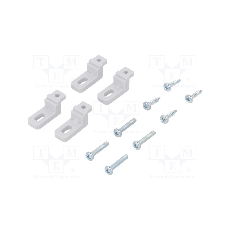10 set : P33070200 -AS - Clip, ABS, light grey, 4set