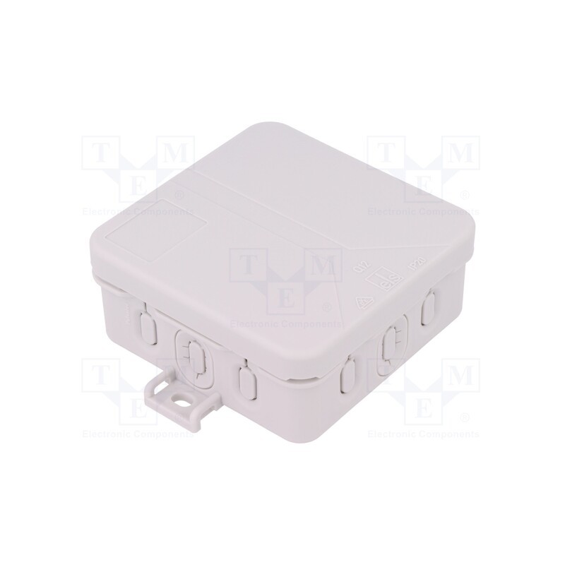 10 pcs : 33491201 - Enclosure: junction box, X: 85mm, Y: 85mm, Z: 37mm, polypropylene PP