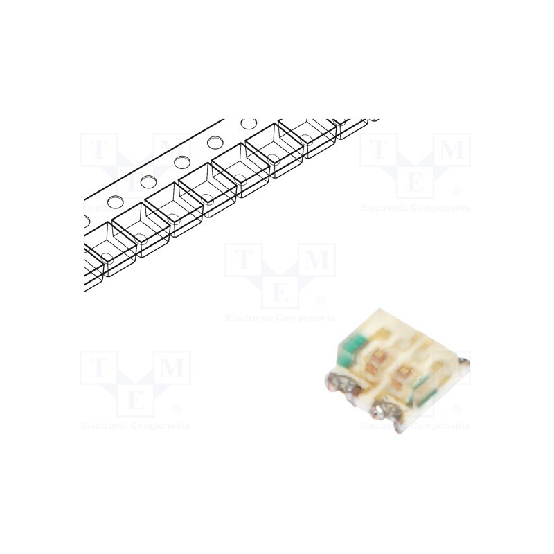10 pcs : SML-LX0606YGC-TR - LED, SMD, 0606, yellow/green, 1.5x1.6x0.7mm, 150°, 2.1÷2.2V, 20mA