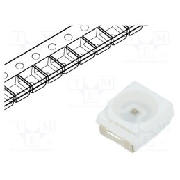 10 pcs : OSIXCAS1C1A - IR transmitter, PLCC2, 886÷892nm, transparent, 120°, SMD, 100mA