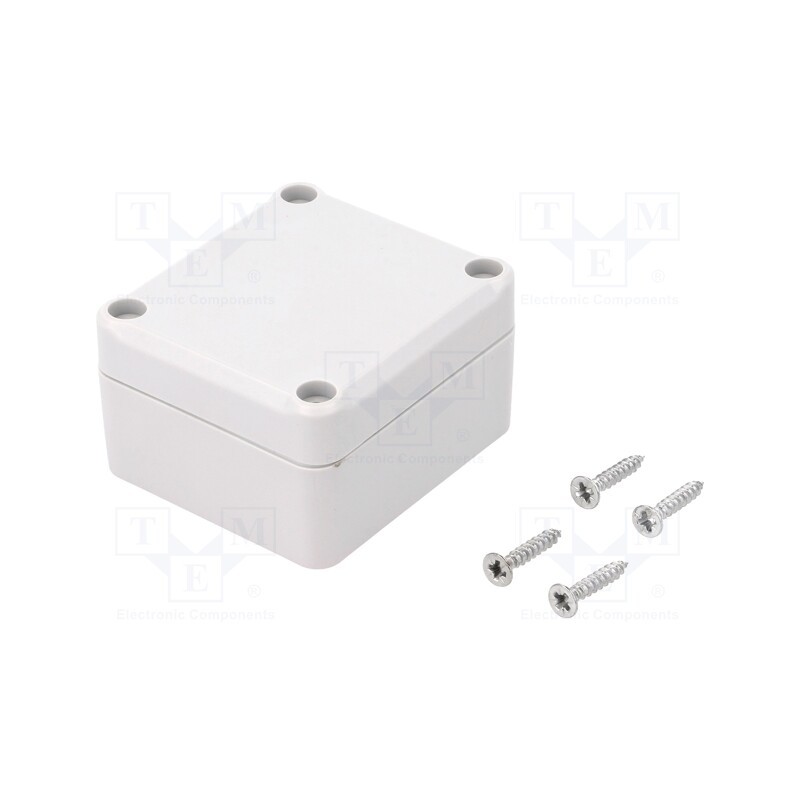 10 pcs : Z117J PS - Enclosure: multipurpose, X: 57mm, Y: 63mm, Z: 37mm, polystyrene, grey