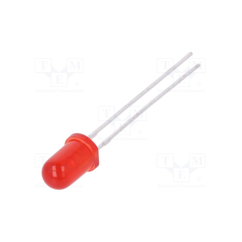 20 pcs : L-7113LID - LED, 5mm, red, 1.2÷4mcd, 30°, Front: convex, 1.7÷2.5V, No.of term: 2