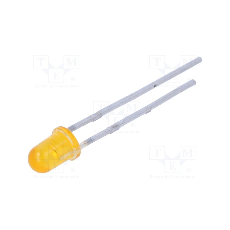 20 pcs : 1254-10UYD/S530-A3 - LED, 3mm, yellow, 100mcd, 30°, Front: convex, 2.4V, No.of term: 2