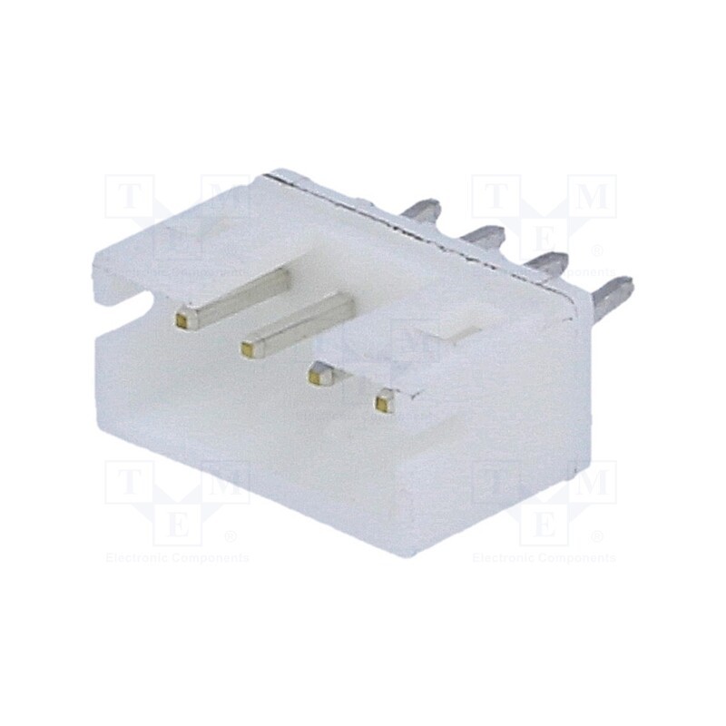 50 pcs : B4B-PH-K-S (LF)(SN) - Socket, wire-board, male, PH, 2mm, PIN: 4, THT, 100V, 2A, -25÷85°C