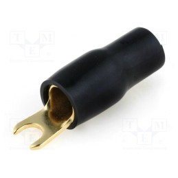 10 pcs : 30.4420-03 - Terminal: fork, M4, 20mm2, gold-plated, insulated, black