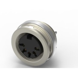 1 pcs - RS PRO 5 Pole Din, 5A, 250 V IP40, Screw Lock, Female, Panel Mount