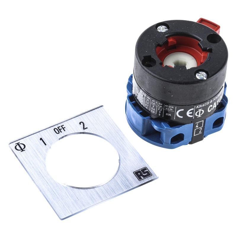 1 pcs - Kraus & Naimer, SP 3 Position 60° Double Throw Cam Switch, 20A