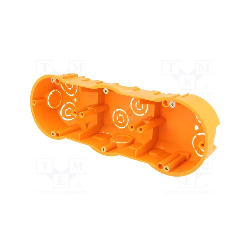 10 pcs : A.0043WP - Enclosure: junction box, X: 60mm, Y: 204mm, Z: 46mm, IP30, orange