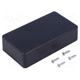 10 pcs : Z76 ABS - Enclosure: multipurpose, X: 60mm, Y: 110mm, Z: 28mm, ABS, black