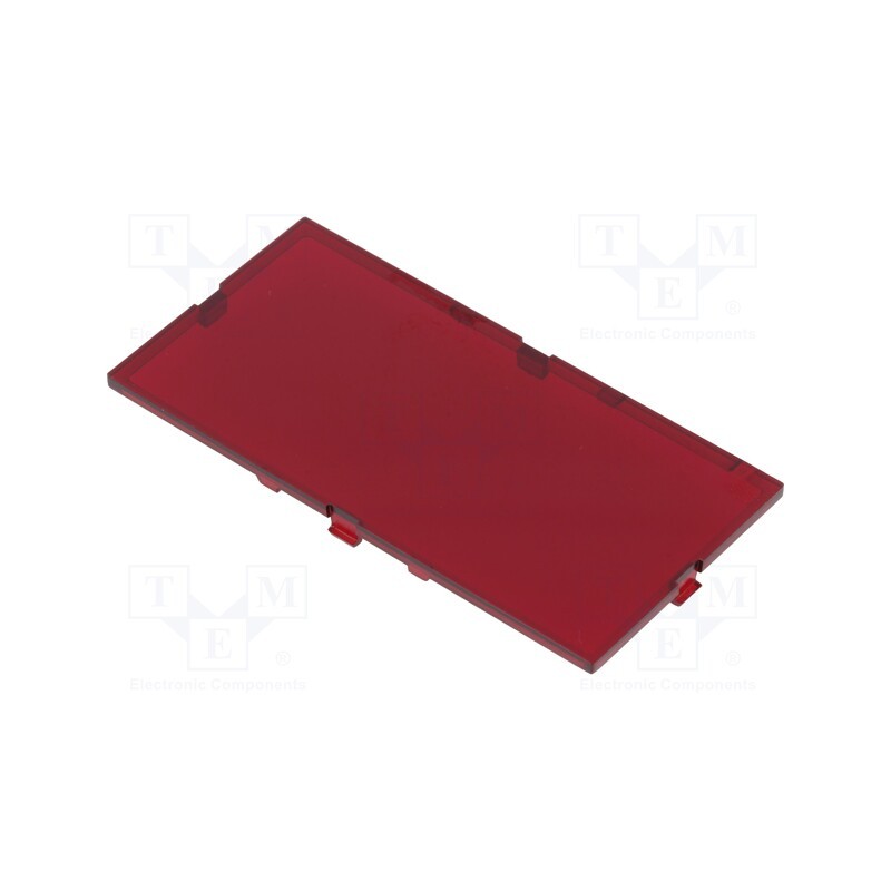 10 pcs : P05050821F - Front panel, without frame,with holder, semi-transparent red