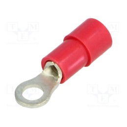50 pcs : BM 00109 - Tip: ring, M3, Ø: 3.2mm, 0.25÷1.5mm2, crimped, for cable, insulated