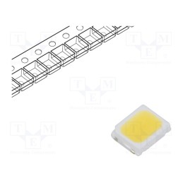 50 pcs : RF-50TI35DS-CF-N-Y - LED, SMD, 2835,PLCC2, white cold, 16÷24lm, 4880-5250K, 90, 120°
