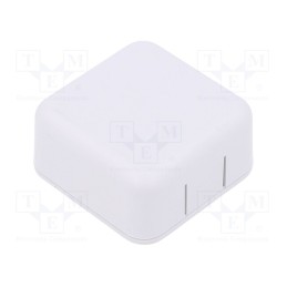 10 pcs : 1551SNAP1WH - Enclosure: multipurpose, X: 40mm, Y: 40mm, Z: 20mm, ABS, white