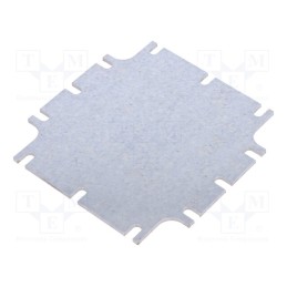 10 pcs : ZMB105.105 -AS - Mounting plate, steel, W: 91mm, L: 91mm, Thk: 2mm, Plating: zinc