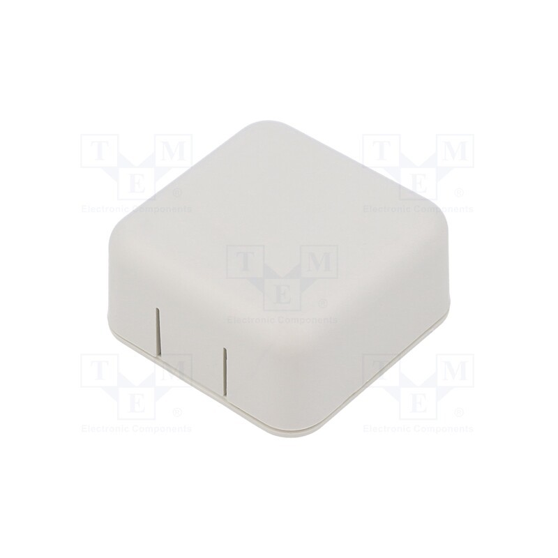 10 pcs : 1551SNAP1GY - Enclosure: multipurpose, X: 40mm, Y: 40mm, Z: 20mm, ABS, grey