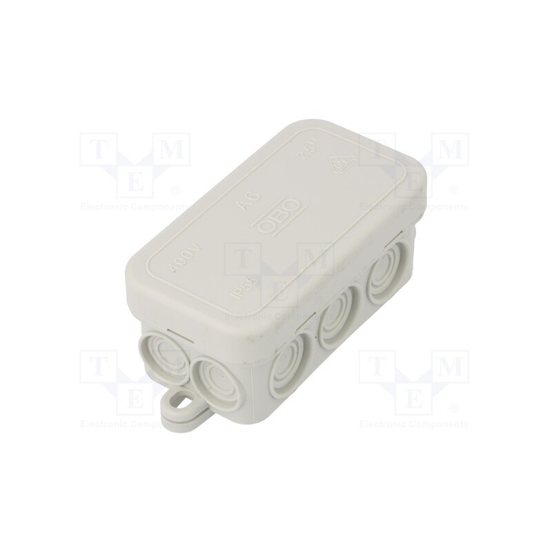 10 pcs : A 6 - Enclosure: junction box, X: 43mm, Y: 80mm, Z: 36mm, polyetylene, IP55