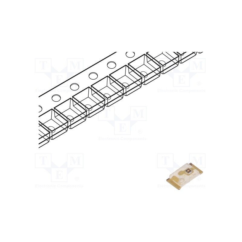 20 pcs : KPG-1608SYKC-T - LED, SMD, 0603, yellow, 55÷120mcd, 1.6x0.8x0.25mm, 120°, 2.05÷2.5V
