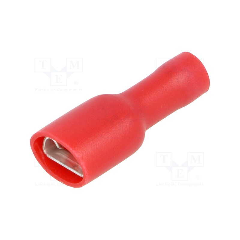 50 pcs : BM 00191 - Terminal: flat, 6.3mm, 0.8mm, female, 0.25÷1.5mm2, crimped, tinned