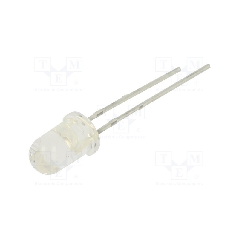 20 pcs : 333-2SUBC/C470/S400-A4 - LED, 5mm, blue, 500mcd, 10°, Front: convex, 3.7V, No.of term: 2