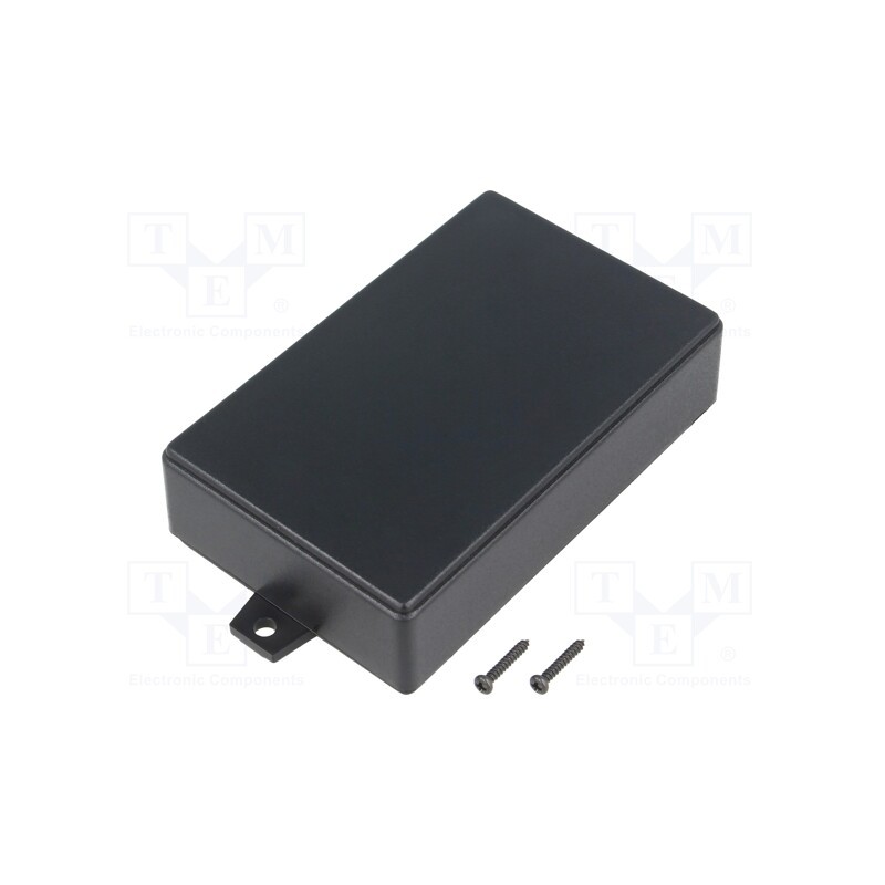 10 pcs : KM-26NC/BK - Enclosure: multipurpose, X: 55mm, Y: 89mm, Z: 23mm, with fixing lugs