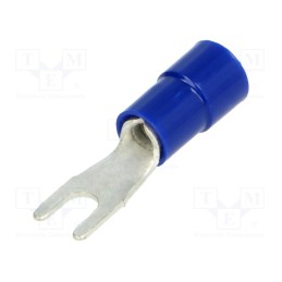 50 pcs : BM 00208 - Tip: fork, M3, Ø: 3.2mm, 1.5÷2.5mm2, crimped, for cable, insulated