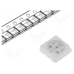 10 pcs : OSR5PTS4C1A - LED, SMD, 5060,PLCC6, red, 1560÷1900mcd, 5x5x1.5mm, 120°, 1.8÷2.6V