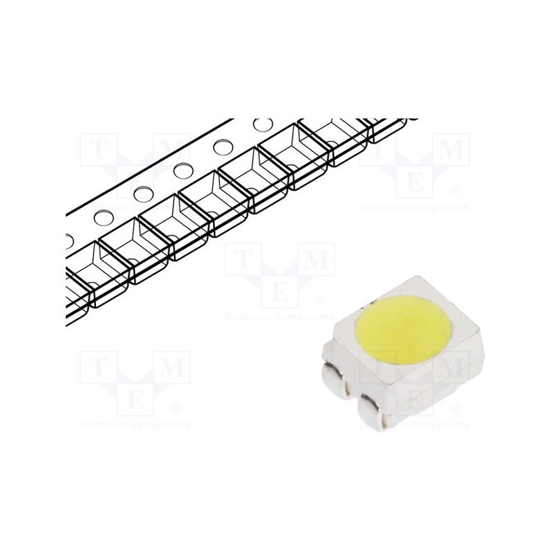 10 pcs : OSW57LS3C1A - LED, SMD, 3528,PLCC4, white cold, 3000÷4000mcd, 10000K, 120°, 50mA