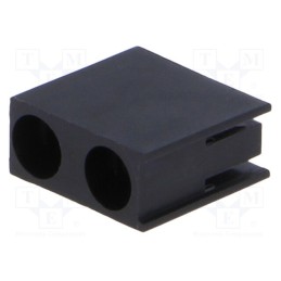 50 pcs : FIX-LED-306B - LED housing, 3mm, polyamide, angular, black, UL94V-2, H: 9.6mm