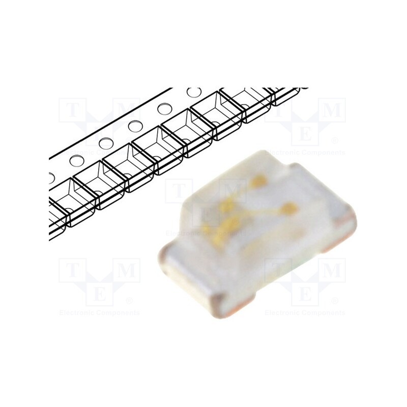 20 pcs : OSG50603C1E - LED, SMD, 0603, green, 120÷220mcd, 1.6x0.8x0.6mm, 120°, 2.5÷3.4V