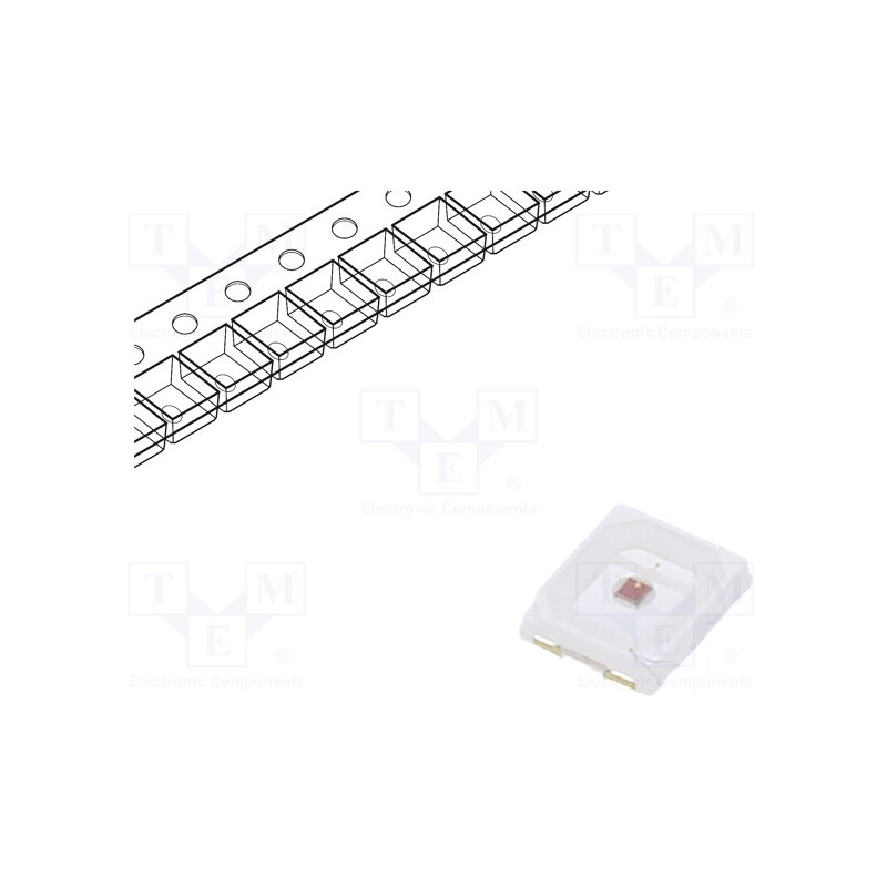 20 pcs : OSR72835C1H-150MA - LED, SMD, 2835, red, 8lm, 2.8x3.5x0.7mm, 120°, 2.3÷3V, 150mA, 150mW