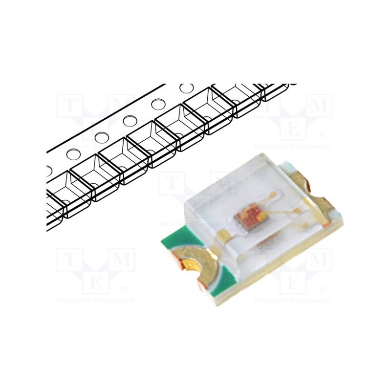 20 pcs : OF-SMD2012HR - LED, SMD, 0805, red, 460÷700mcd, 2x1.25x0.68mm, 120°, 1.8÷2.4V, 20mA