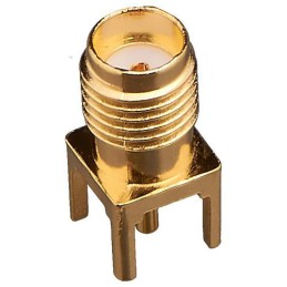 2 pcs - TE Connectivity, jack Cable Mount SMA Connector, Solder Termination, Straight Body