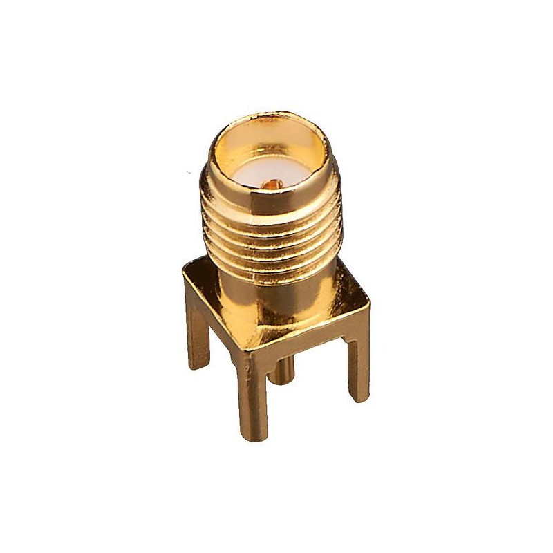 2 pcs - TE Connectivity, jack Cable Mount SMA Connector, Solder Termination, Straight Body