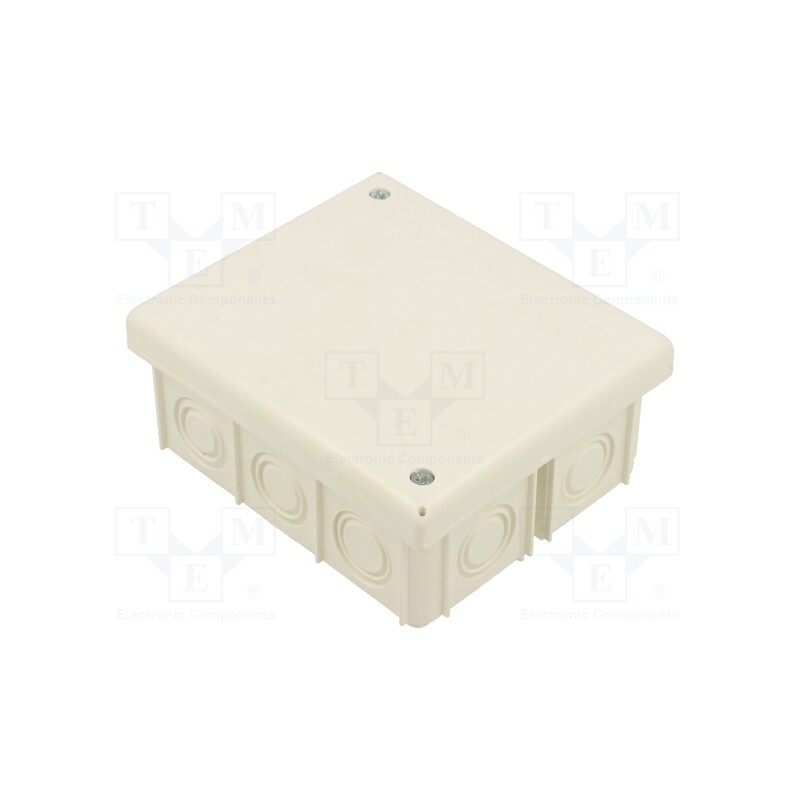 10 pcs : PK-100 WHITE - Enclosure: junction box, X: 80mm, Y: 95mm, Z: 40mm, wall mount, IP20