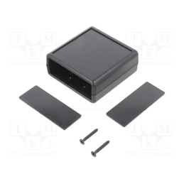 10 pcs : G512B-2$ - Enclosure: with panel, X: 66.5mm, Y: 66.5mm, Z: 28mm, ABS, black