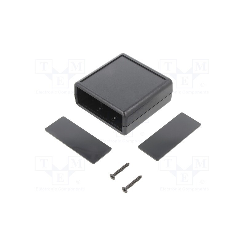 10 pcs : G512B-2$ - Enclosure: with panel, X: 66.5mm, Y: 66.5mm, Z: 28mm, ABS, black