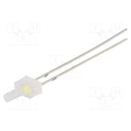 50 pcs : OSW5YS7K92B - LED, 2mm, white cold, blinking, 90°, 3÷5V, 20mA, Lens: diffused