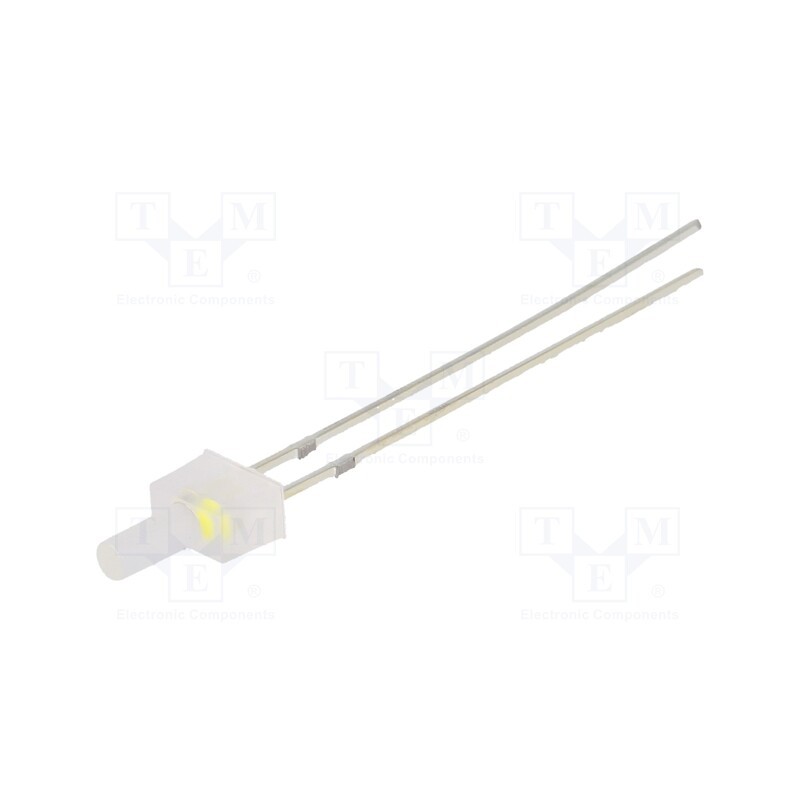 50 pcs : OSW5YS7K92B - LED, 2mm, white cold, blinking, 90°, 3÷5V, 20mA, Lens: diffused