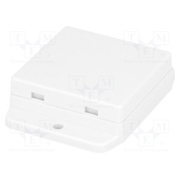 10 pcs : NUB505017WH - Enclosure: multipurpose, X: 50.4mm, Y: 50mm, Z: 17mm, ABS, white