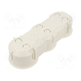 10 pcs : PK-63/45 WHITE - Enclosure: junction box, Ø: 63mm, Z: 45mm, plaster embedded, white