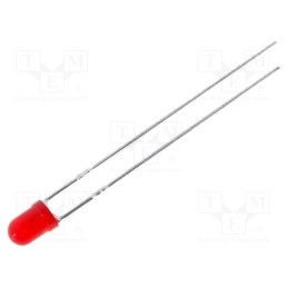 20 pcs : L-934ID - LED, 3mm, red, 8÷50mcd, 60°, Front: convex, 2÷2.5V, No.of term: 2