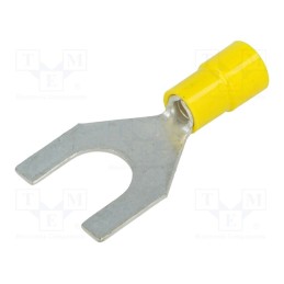 50 pcs : BM 00344 - Tip: fork, M10, Ø: 10.5mm, 4÷6mm2, crimped, for cable, insulated