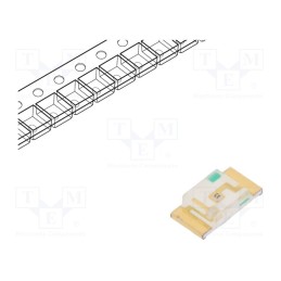 20 pcs : KPT-3216SYCK - LED, SMD, 1206, yellow, 80÷150mcd, 3.2x1.6x0.75mm, 120°, 2÷2.5V